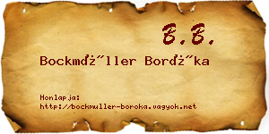 Bockmüller Boróka névjegykártya
